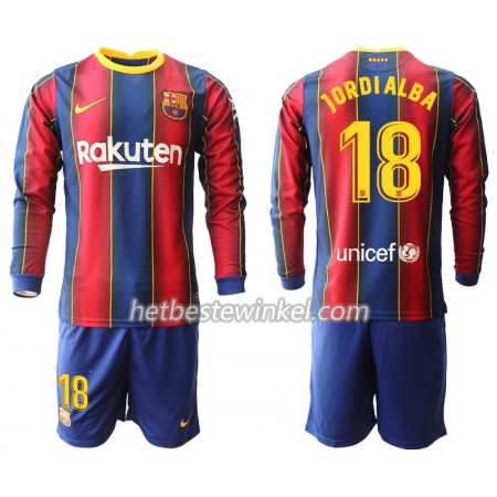 FC Barcelona Jordi Alba 18 Voetbaltenues Kind Thuis 2020/21 - LS (+ Korte broeken)